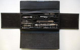 cca 1930 12 részes Turán körzőkészlet erdeti jó állapotú tokkal