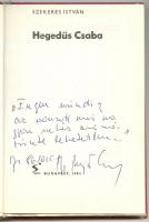 Szekeres István: Hegedűs Csaba, Budapest, 1981, Sport Kiadó, keménykötés, a sportoló aláírásával és ...