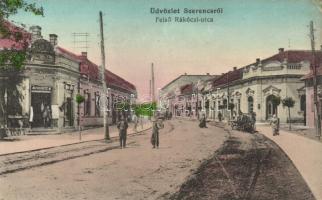 Szerencs Felső Rákóczi utca a Moskovitz üzlettel, gyógyszertárral (kis szakadás / small tear)