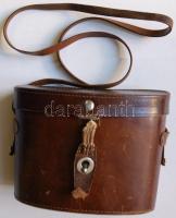 Schütz Cassel Atlantic 6x24 jelzett, bőrbevonatú prizmás látcső akasztóval, bőrtokban / 
Binoculars ...