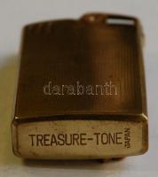 cca 1930 Zenélő benzines réz öngyújtó / Music playing benzin lighter