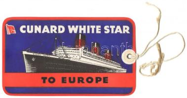 ~1930 Cunard White Star tengerjáró hajó bőröndcímkéje