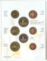 Csehország 2004. 1c,2c,5c,10c,20c,50c,1€,2€ próbaveretek, szettben, díszkiadásba...