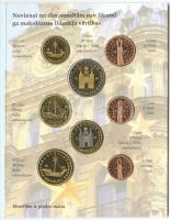 Lettország 2004. 1c,2c,5c,10c,20c,50c,1€,2€ próbaveretek, szettben, díszkiadásba...