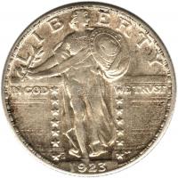 Amerikai Egyesült Államok 1923S 1/4$ Ag "Liberty" (24.3mm/6.29g) T:2- Ritka évjárat és ver...