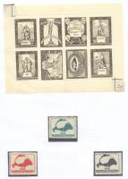 Magyar irredenta kisív és 3db bélyeg