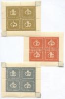 1946 Magyar-szovjet Művelődési Társaság Országos Kongresszusa 3db klf színű kisív