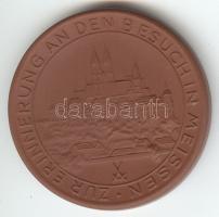 Németország DN Meisseni porcelán emlékérem (51mm) T:1- Germany ND Meissen porcelain medallion (51mm) C:AU