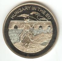 Máltai Lovagrend 2004. 100L "Magyarország az EU-ban" T:PP tanúsítvánnyal Sovereign Order of Malta 2004. 100 Liras "Hungary in the EU" C:PP