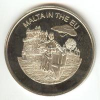 Máltai Lovagrend 2004. 100L "Málta az EU-ban" T:PP tanúsítvánnyal Sovereign Order of Malta 2004. 100 Liras "Malta in the EU" C:PP