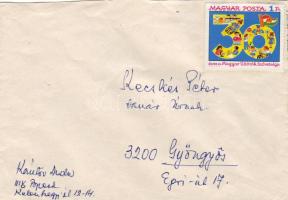 1976. Levélboríték Kántor Andor festőművész saját kezű címzésével