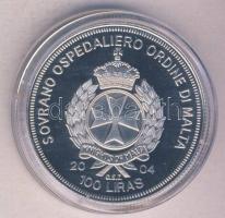 Máltai Lovagrend 2004. 100L "Monaco az EU-ban" T:PP tanúsítvánnyal Sovereign Order of Malta 2004. 100 Liras "Monaco in the EU" C:PP