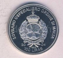 Máltai Lovagrend 2004. 100L "Nagy Britannia az EU-ban" T:PP tanúsítvánnyal Sovereign Order of Malta 2004. 100 Liras "Great Britain in the EU" C:PP