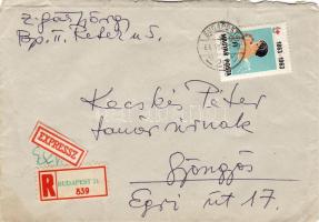 1964. Levélboríték Z. Gács György festőművész, főiskolai professzor saját kezű címzésével