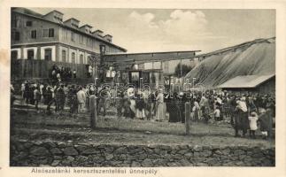 Alsószalánk iron works, cross inauguration