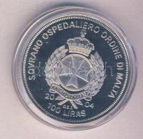 Máltai Lovagrend 2004. 100L "San Marino az EU-ban" T:PP tanúsítvánnyal Sovereign Order of Malta 2004. 100 Liras "San Marino in the EU" C:PP