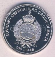 Máltai Lovagrend 2004. 100L "Spanyolország az EU-ban" T:PP tanúsítvánnyal Sovereign Order of Malta 2004. 100 Liras "Spain in the EU" C:PP