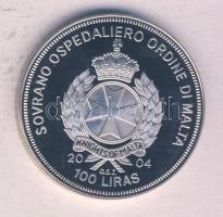Máltai Lovagrend 2004. 100L "Ausztria az EU-ban" T:PP tanúsítvánnyal Sovereign Order of Malta 2004. 100 Liras "Austria in the EU" C:PP