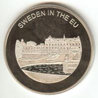 Máltai Lovagrend 2004. 100L "Svédország az EU-ban" T:PP tanúsítvánnyal Sovereign Order of Malta 2004. 100 Liras "Sweden in the EU" C:PP