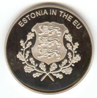 Máltai Lovagrend 2004. 100L "Észtország az EU-ban" T:PP tanúsítvánnyal Sovereign Order of Malta 2004. 100 Liras "Estonia in the EU" C:PP