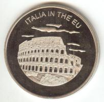 Máltai Lovagrend 2004. 100L "Olaszország az EU-ban" T:PP tanúsítvánnyal Sovereign Order of Malta 2004. 100 Liras "Italy in the EU" C:PP