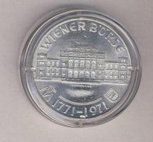 Ausztria 1971. 25Sch Ag "200 éves a Bécsi Tőzsde" T:1- tanúsítvánnyal! Austria 1971. 25 Schilling Ag "200th anniversary of the Vienna Exchange" C:AU with certificate