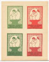 1921 Országos vas- és fémipari kiállítás, Budapest, levélzáró négyestömb