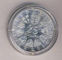 Ausztria 1966. 25Sch Ag "Ferdinand Raimund" T:1- tanúsítvánnyal! Austria 1966. 25 Schilling Ag "Ferdinand Raimund" C:AU with certificate