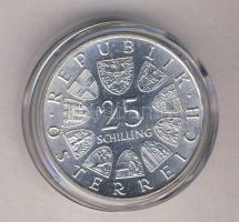 Ausztria 1964. 25Sch Ag "Franz Grillparzer" T:1- tanúsítvánnyal! Austria 1964. 25 Schilling Ag "Franz Grillparzer" C:AU with certificate