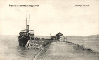 Balatonboglár, gőzhajó, kikötő (EK)