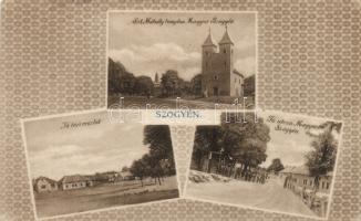 Szögyén Main street, St. Michael's church (b)