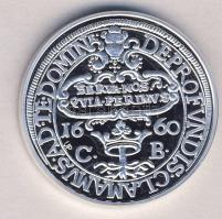 Magyar tallérok utánveretben "Barcsay Ákos Tallérja 1660." Ag (0,999) 20g T:PP Tanúsítvánnyal, csak 2000db!