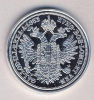 Magyar tallérok utánveretben "Ferenc józsef ifjúkori Tallérja 1853." Ag (0,999) 20g T:PP Tanúsítvánnyal, csak 2000db!