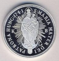 Magyar tallérok utánveretben "Mária Terézia Tallérja 1741." Ag (0,999) 20g T:PP Tanúsítvánnyal, csak 2000db!
