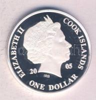 Cook-szigetek 2005. 1$ Ag(0.999) "Ázsia történelme-Tokiói földrengés" T:PP Tanúsítvánnyal!...