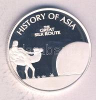 Cook-szigetek 2005. 1$ Ag(0.999) "Ázsia történelme-A selyemút" T:PP Tanúsítvánnyal! Cook Islands 2005. 1 Dollar Ag "History of Asia-The Great Silk Route" C:PP with certificate