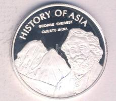 Cook-szigetek 2005. 1$ Ag(0.999) "Ázsia történelme-George Everest Indiában" T:PP Tanúsítvánnyal! Cook Islands 2005. 1 Dollar Ag "History of Asia-George Everest quests India" C:PP with certificate