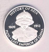 Cook-szigetek 2005. 1$ Ag(0.999) "Ázsia történelme-Kína utolsó császára" T:PP Tanúsítvánnyal! Cook Islands 2005. 1 Dollar Ag "History of Asia-Last emperor of China" C:PP with certificate
