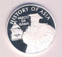 Cook-szigetek 2004. 1$ Ag(0.999) "Ázsia történelme-Vasco Da Gama" T:PP Tanúsítvánnyal! Cook Islands 2004. 1 Dollar Ag "History of Asia-Vasco Da Gama" C:PP with certificate
