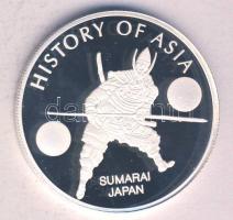 Cook-szigetek 2004. 1$ Ag(0.999) "Ázsia történelme-Szamurájok" T:PP Tanúsítvánnyal! Cook Islands 2004. 1 Dollar Ag "History of Asia-Sumarai Japan" C:PP with certificate
