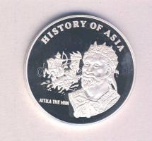 Mongólia 2003. 1000T Ag(0.999) "Ázsia történelme-Attila a hunok királya" T:PP Tanúsítvánny...