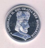 DN "Királyi koronák / II. László 5 korona" Ag(999) emlékérem, (20g/38,61mm) T:PP Tanúsítvá...