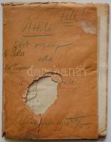 Pekár Gyula (1867-1937) Attila című művének teljes kézirata és gépirata a berlini Cserepy Filmesellschaft vonatkozó levelével