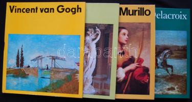 4db klf művészeti album a Művészet Világa kiadásában: Vincent van Gogh, Bernini, Murillo, Eugéne Delaroix
