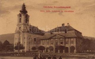 Breznóbánya Catholic church, town hall (EK)