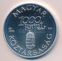 1995. 1000Ft Ag "Régi dunai hajók - Hableány" tanúsítvánnyal T:BU