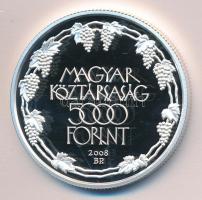 2008. 5000Ft "Tokaji Történelmi Borvidék" Ag T:PP Tanúsítvánnyal!