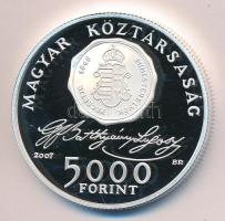 2007. 5000Ft Ag "Batthyány Lajos" T:PP Tanúsítvánnyal