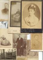 cca 1880-1920 8 db nagyrészt keményhátú fotó, benne katonai / vintage photos with military