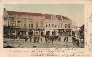 Kézdivásárhely main square, shops (Rb)